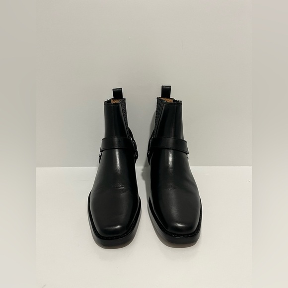 NWT Madewell The Santiago Western Ankle Boot in true black leather 7 comfortable - Picture 3 of 10